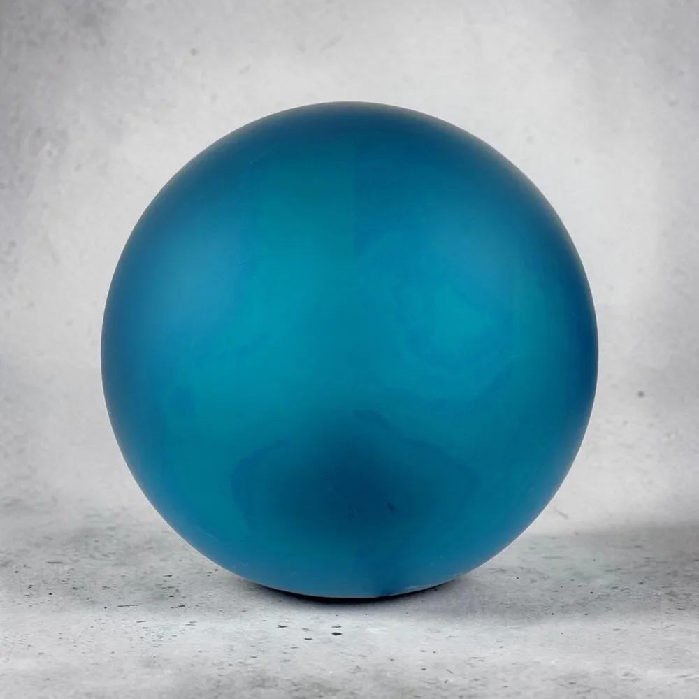 IKEA Modern Fado Blue Green Glass Globe Table Lamp Light Modern 90's